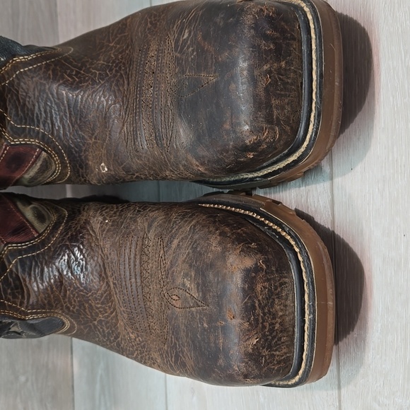 Durango Mens 11"CT WP American Flag Steel Square Toe Star Cowboy Boots Shoes 13W - Picture 4 of 14